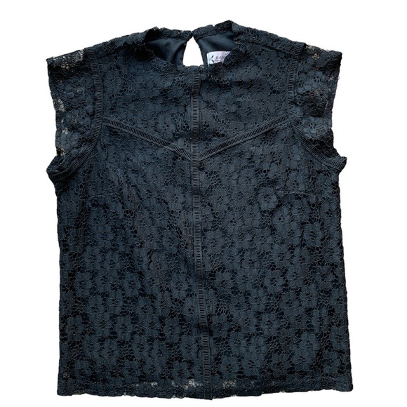 Nanette Lepore | Nanette Black Eyelet Lace Blouse - Picture 1 of 5